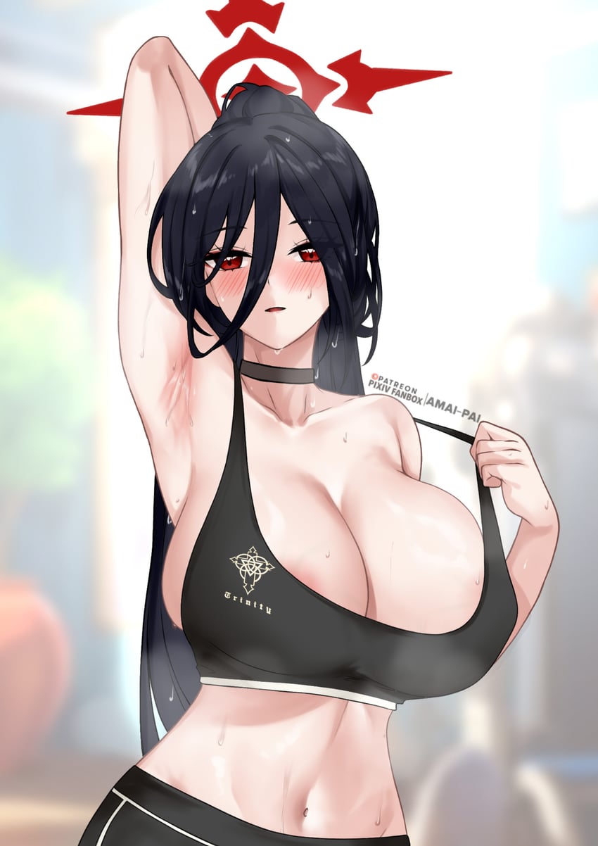 hasumi (blue archive) drawn by amai-pai