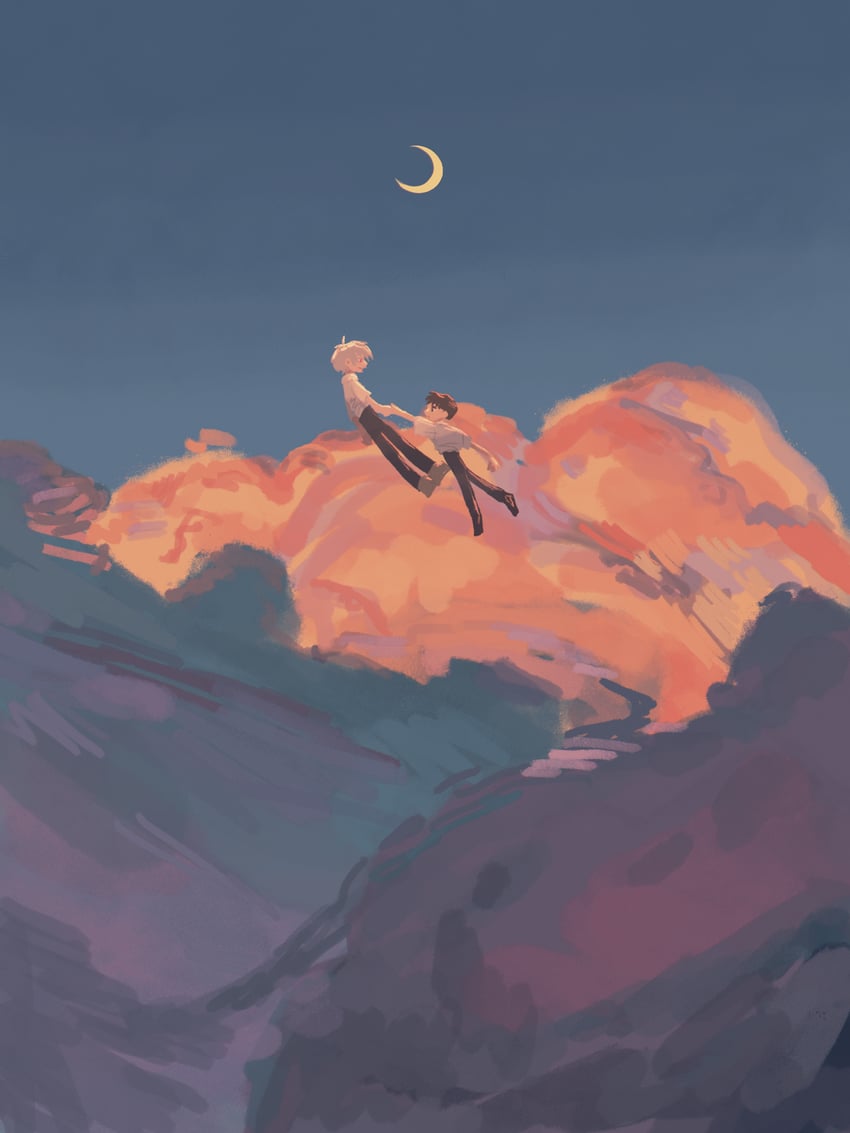 ikari shinji and nagisa kaworu (neon genesis evangelion) drawn by motimotidonnki_www