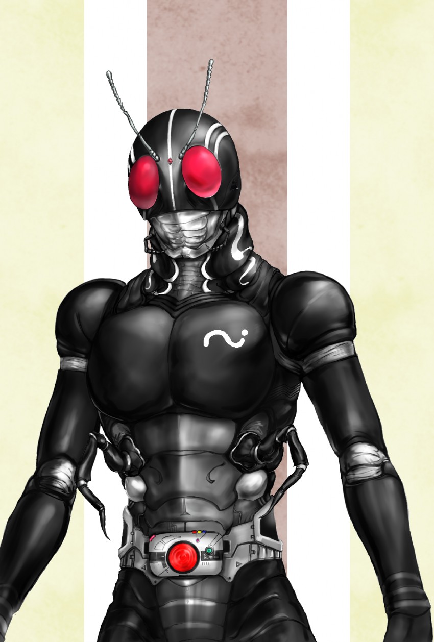 kamen rider black (kamen rider and 1 more) drawn by kaeru_donburi