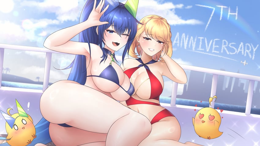 manjuu, new jersey, and prince of wales (azur lane) drawn by pumpkinpaii