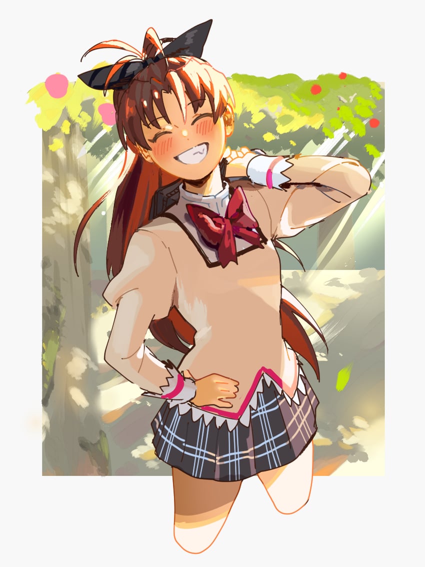 sakura kyoko (mahou shoujo madoka magica) drawn by yooki_(winter_cakes)