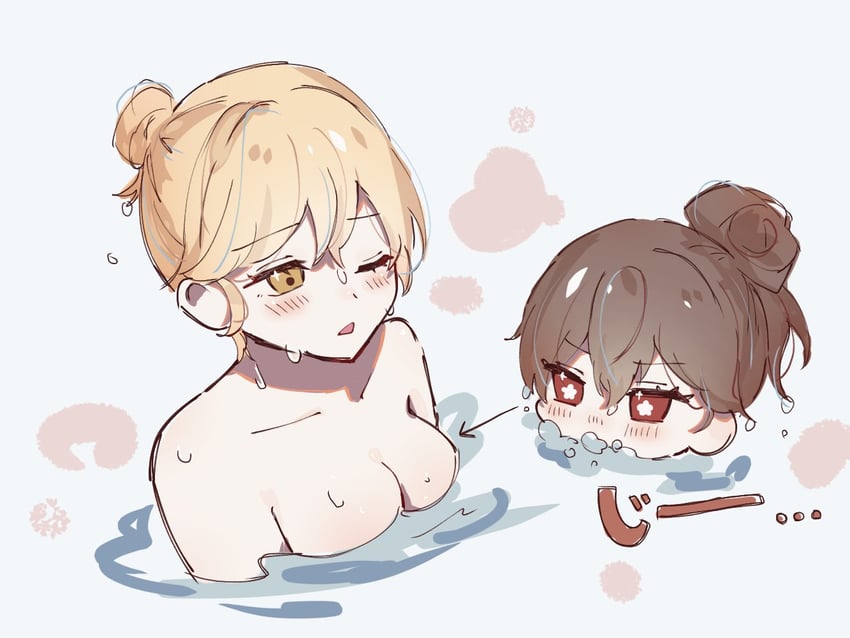 lumine and hu tao (genshin impact) drawn by jako_gnsn