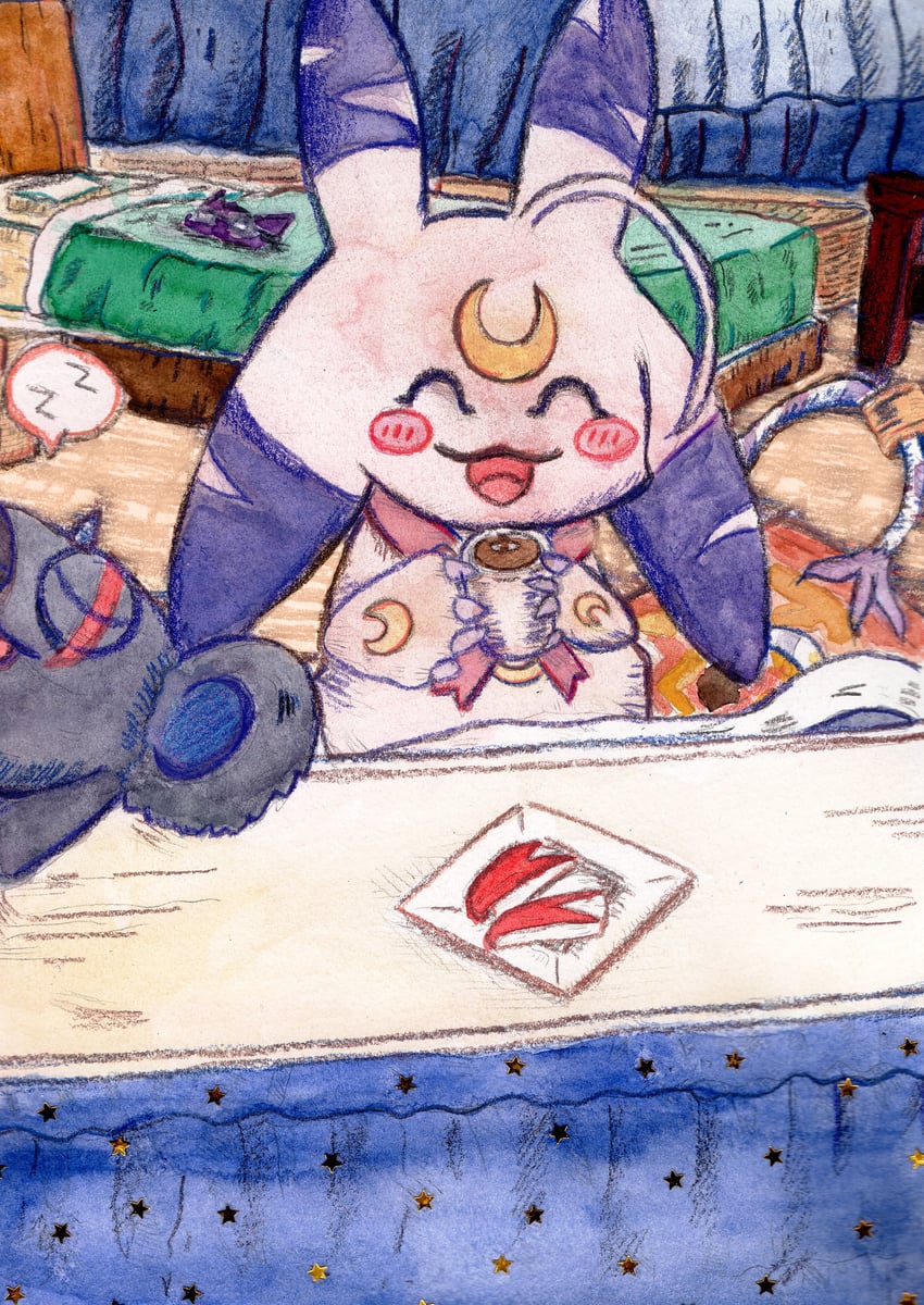 tailmon, lunamon, and phascomon (digimon) drawn by pietrabrart