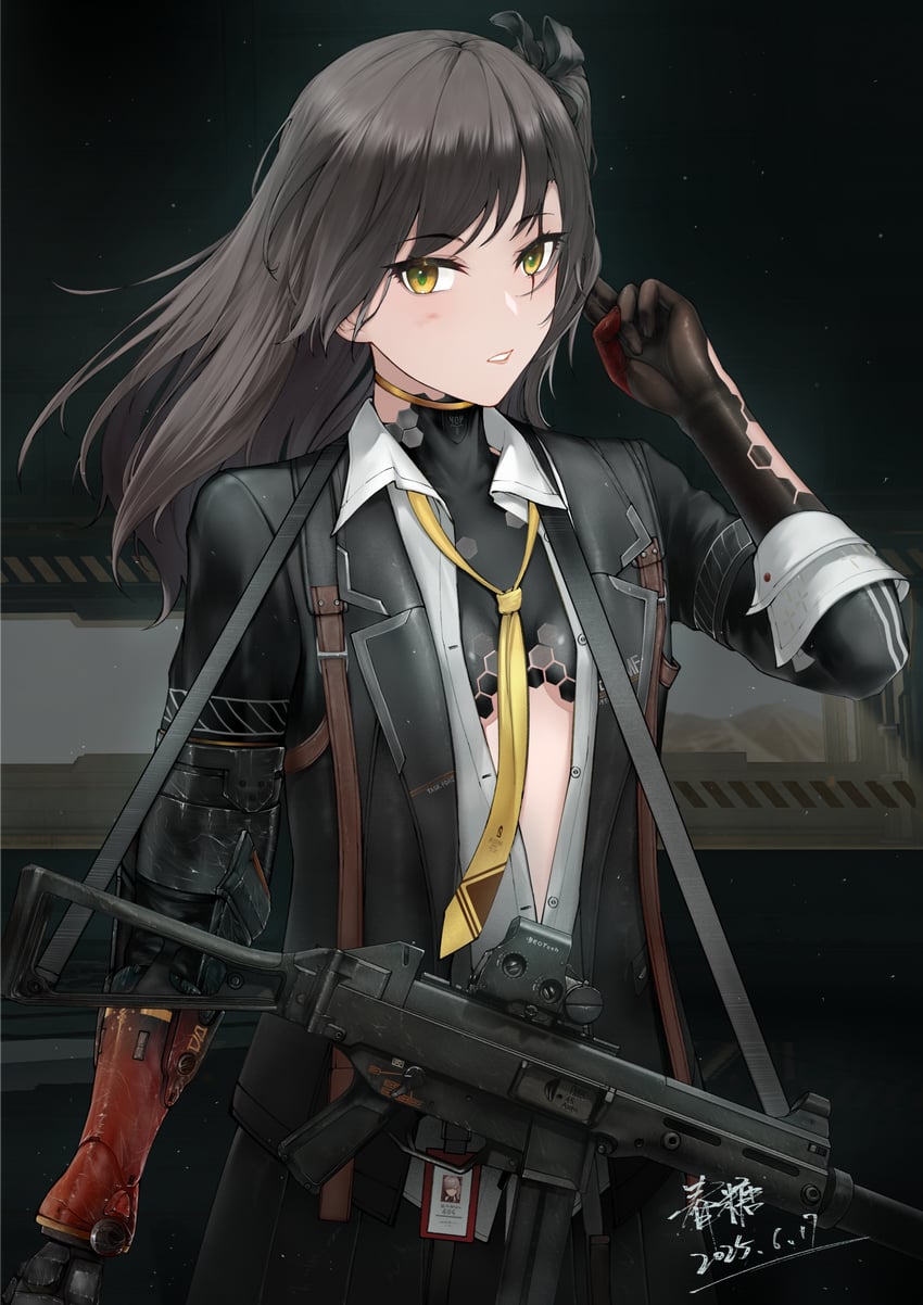 ump45 and leva (girls' frontline and 1 more) drawn by gbobo