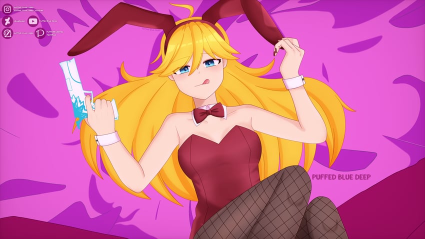 panty (panty & stocking with garterbelt) drawn by puffedbluedeep