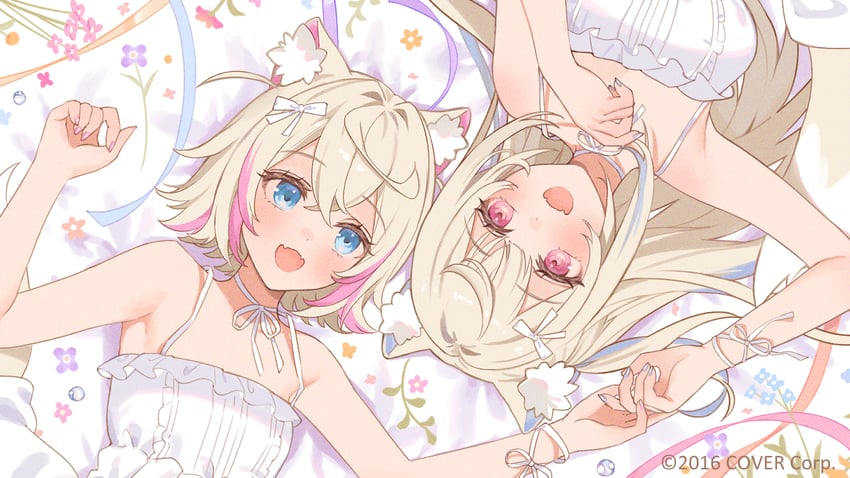 fuwawa abyssgard and mococo abyssgard (hololive and 1 more) drawn by miyako_(xxxbibit)