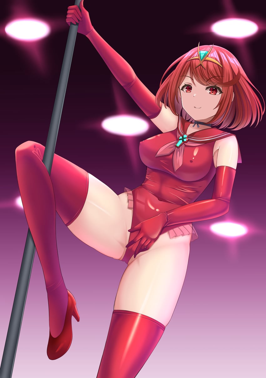 pyra (xenoblade chronicles and 1 more) drawn by raven_genesis