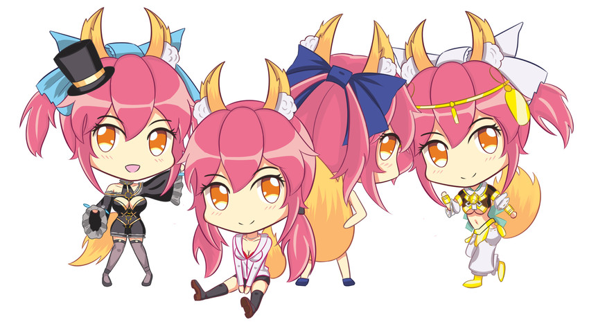 tamamo, tamamo no mae, and amaterasu (fate and 2 more) drawn by nekonase