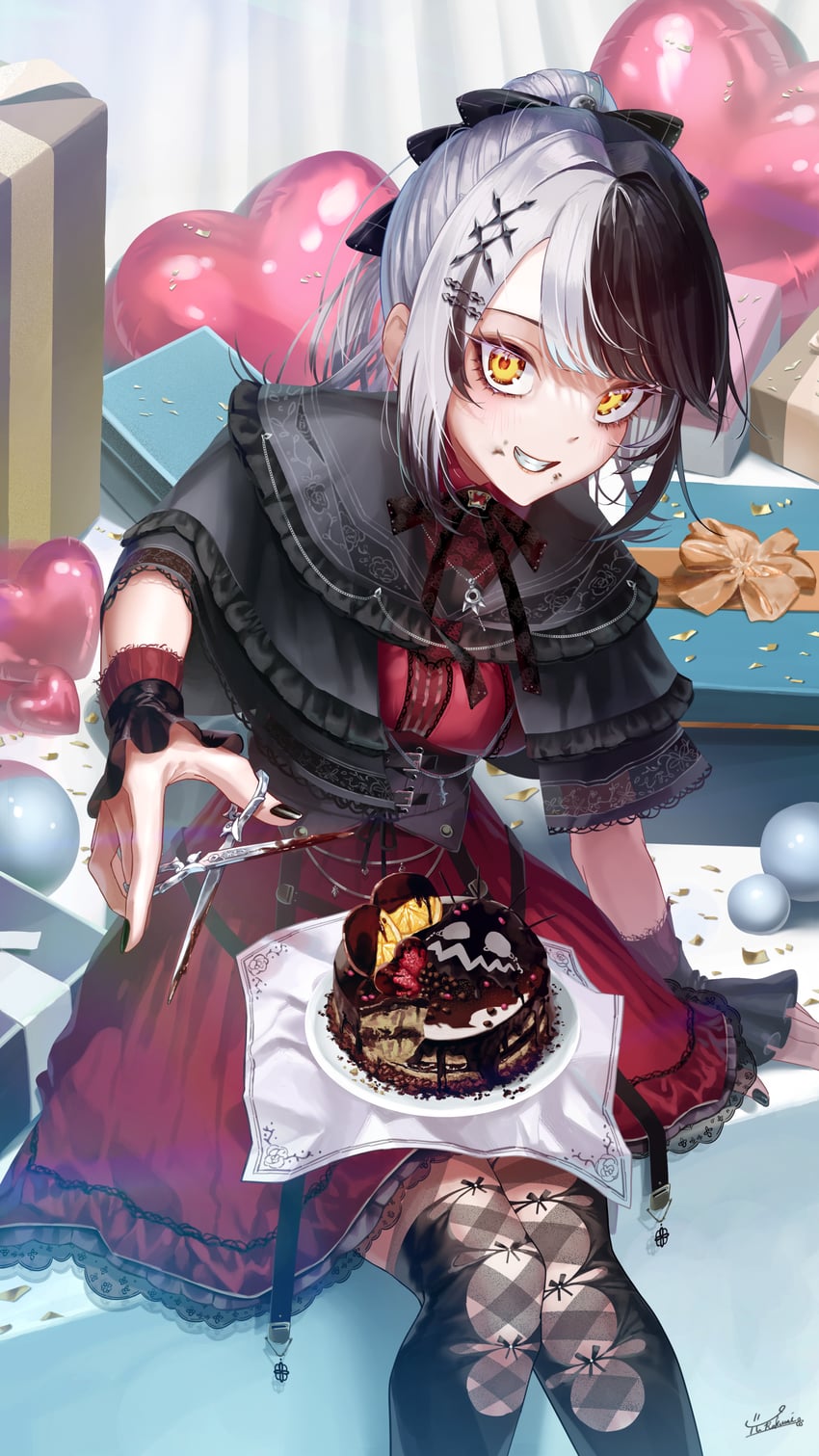 shiori novella and yorick (hololive and 1 more) drawn by yurakusai
