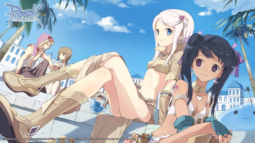 acolyte, mage, whitesmith, champion, angeling, and 2 more (ragnarok online) drawn by tiv