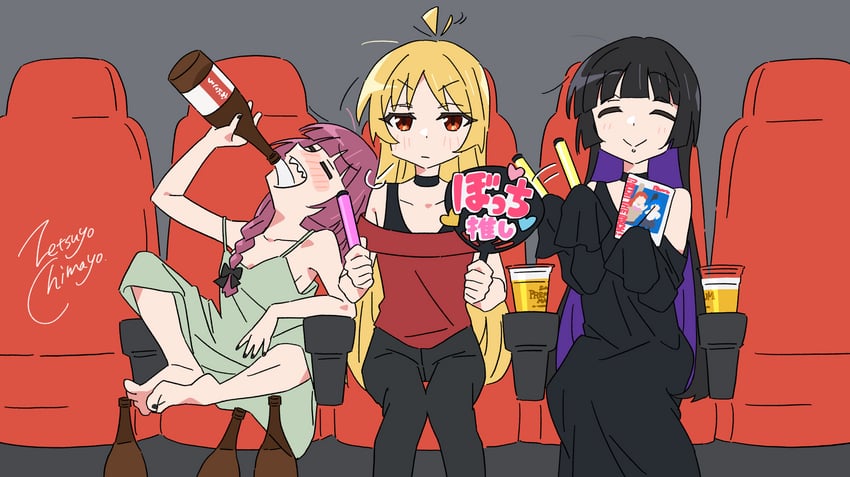 hiroi kikuri, ijichi seika, and pa-san (bocchi the rock!) drawn by zetsuyo_chimayo