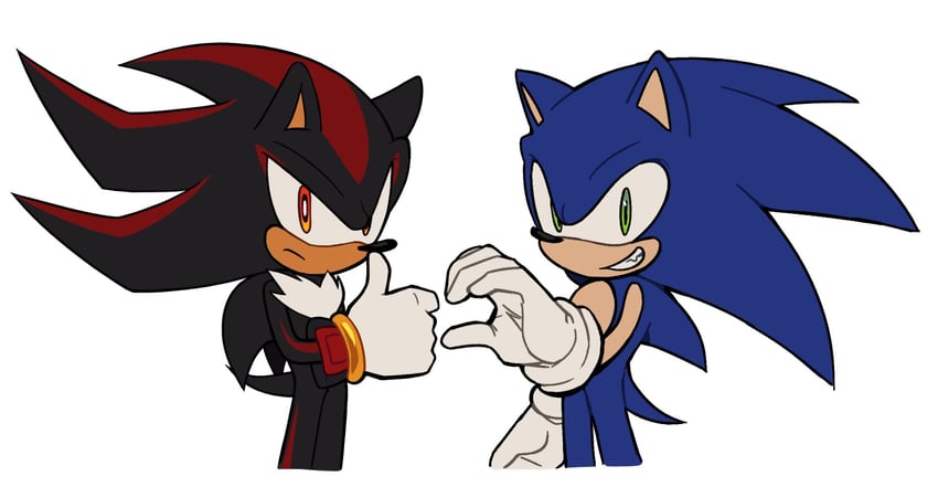 sonic the hedgehog and shadow the hedgehog (sonic) drawn by rodka_sth