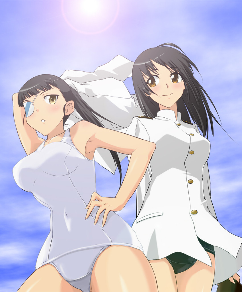sakamoto mio and yokokawa kazumi (world witches series and 1 more) drawn by sayu_(mio-mosa)