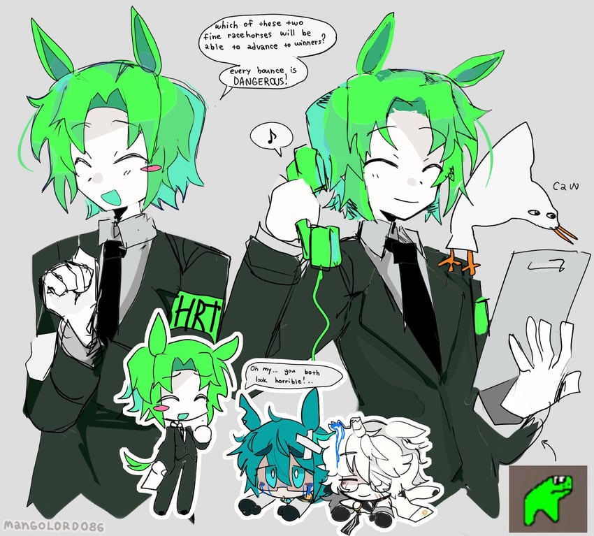 cyan, superstitional realism, oob, fantasy fantasy fantasy, and green (horse race tests) drawn by mangolord