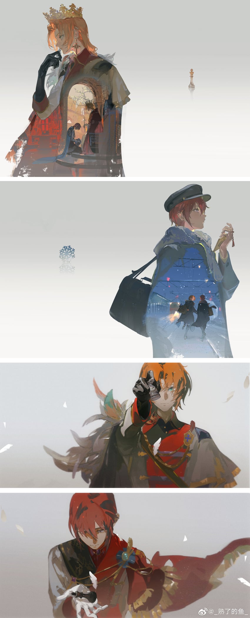 tsukinaga leo and suou tsukasa (ensemble stars!) drawn by shule_de_yu