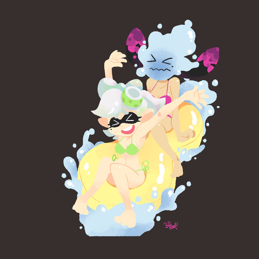 callie and marie (splatoon and 1 more) drawn by 3d_rod!