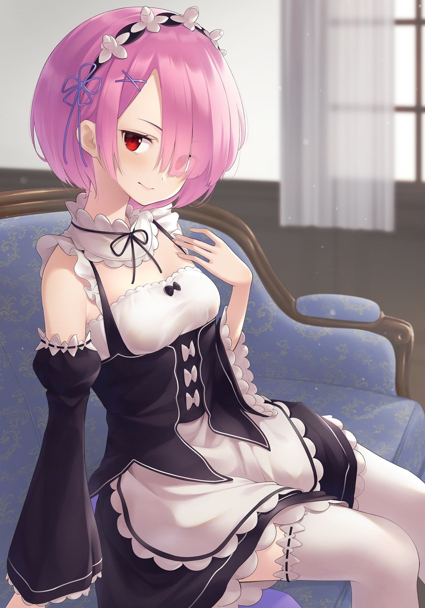 ram (re:zero kara hajimeru isekai seikatsu) drawn by kanpa_(campagne_9)