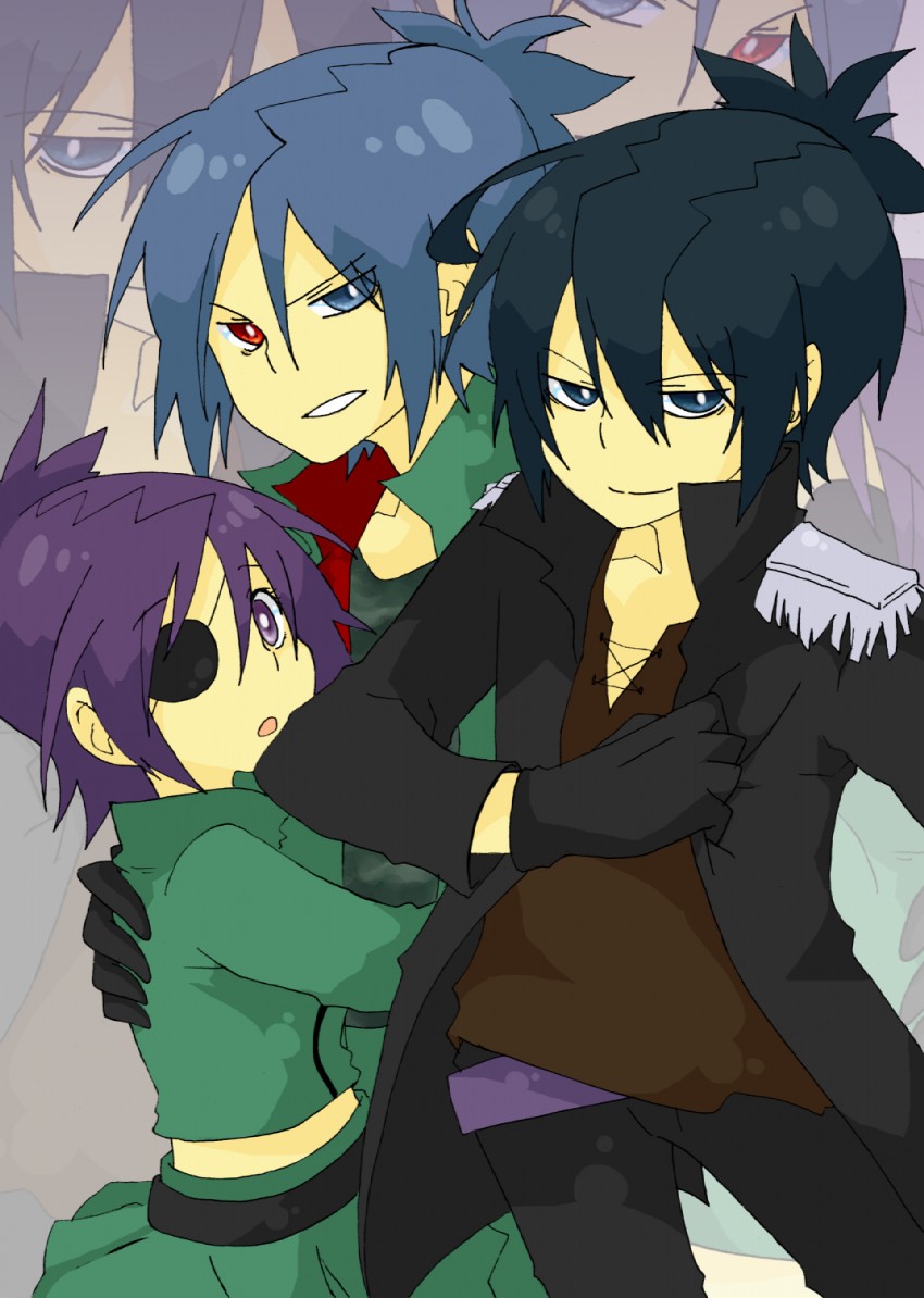 chrome dokuro, rokudou mukuro, and daemon spade (katekyo hitman reborn!) drawn by minto_(minton)
