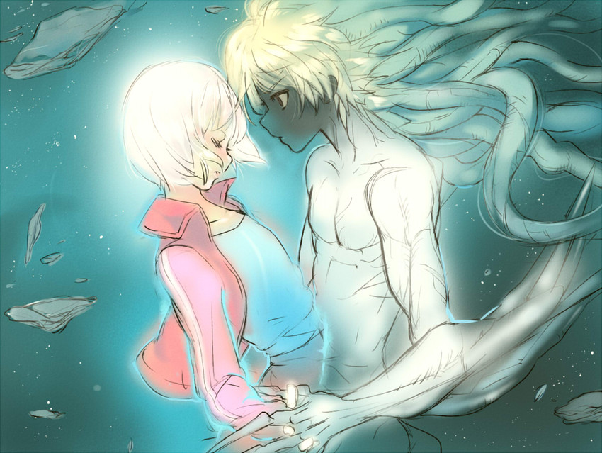 kachi and amamiya isa (sin and punishment and 1 more) drawn by coin_rand