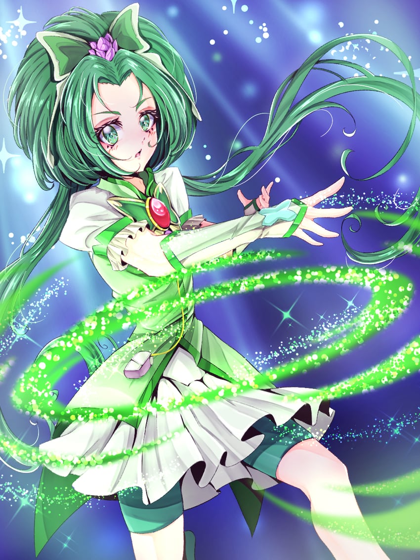 akimoto komachi and cure mint (precure and 2 more) drawn by haruto_(1214_haruto)
