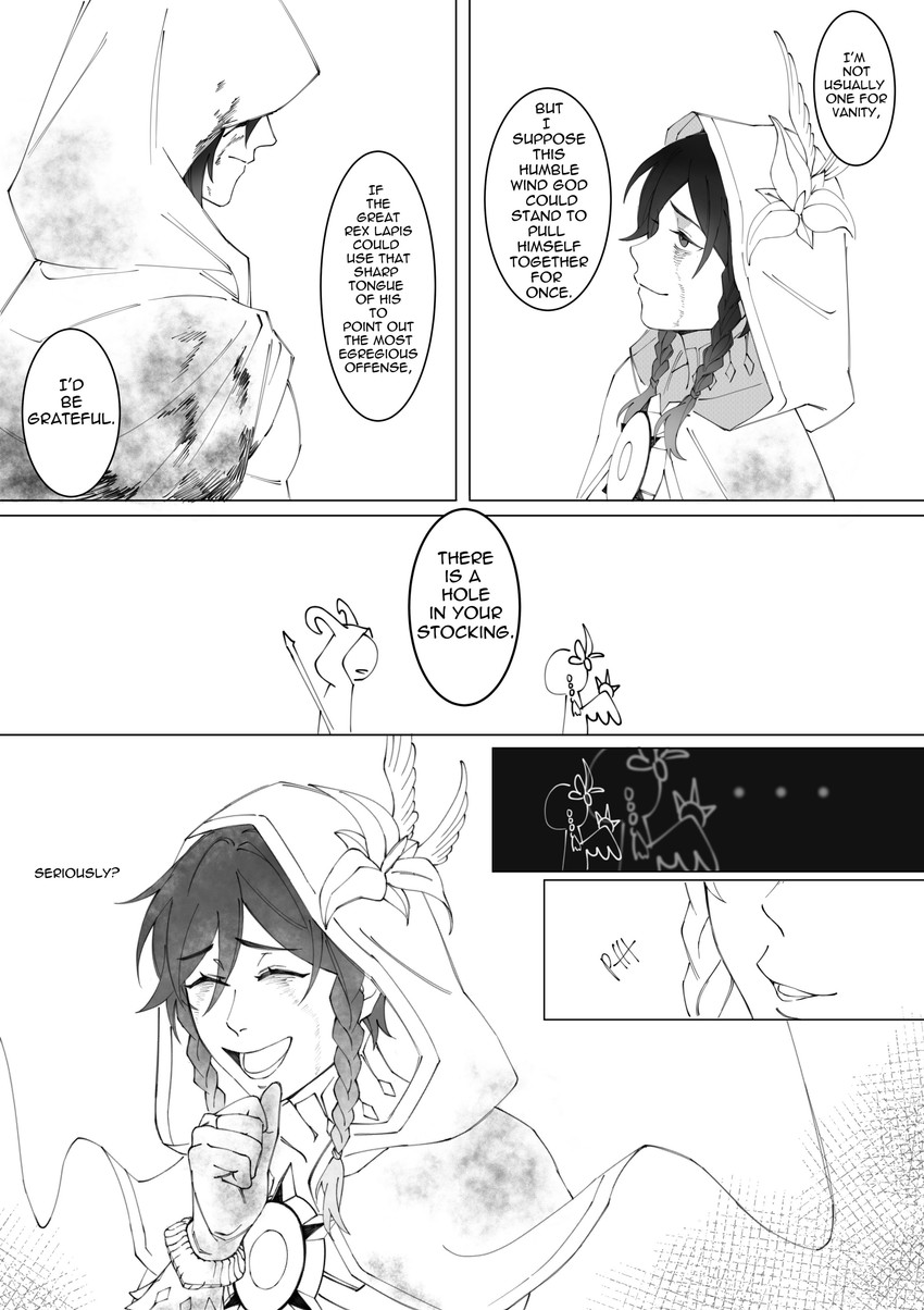 zhongli and venti (genshin impact) drawn by syruubi