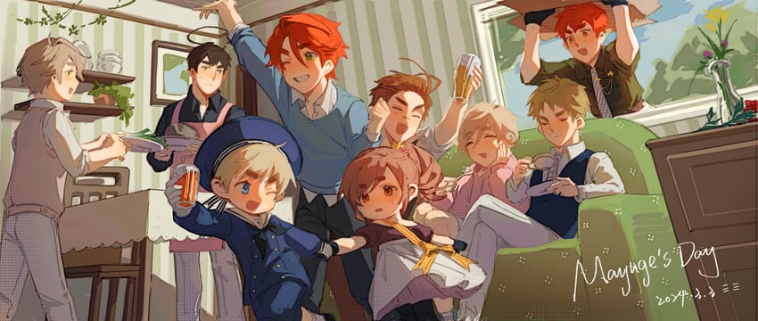 united kingdom, sealand, scotland, principality of wy, wales, and 4 more (axis powers hetalia) drawn by krank327