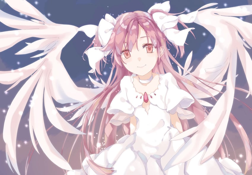 kaname madoka and ultimate madoka (mahou shoujo madoka magica) drawn by virno