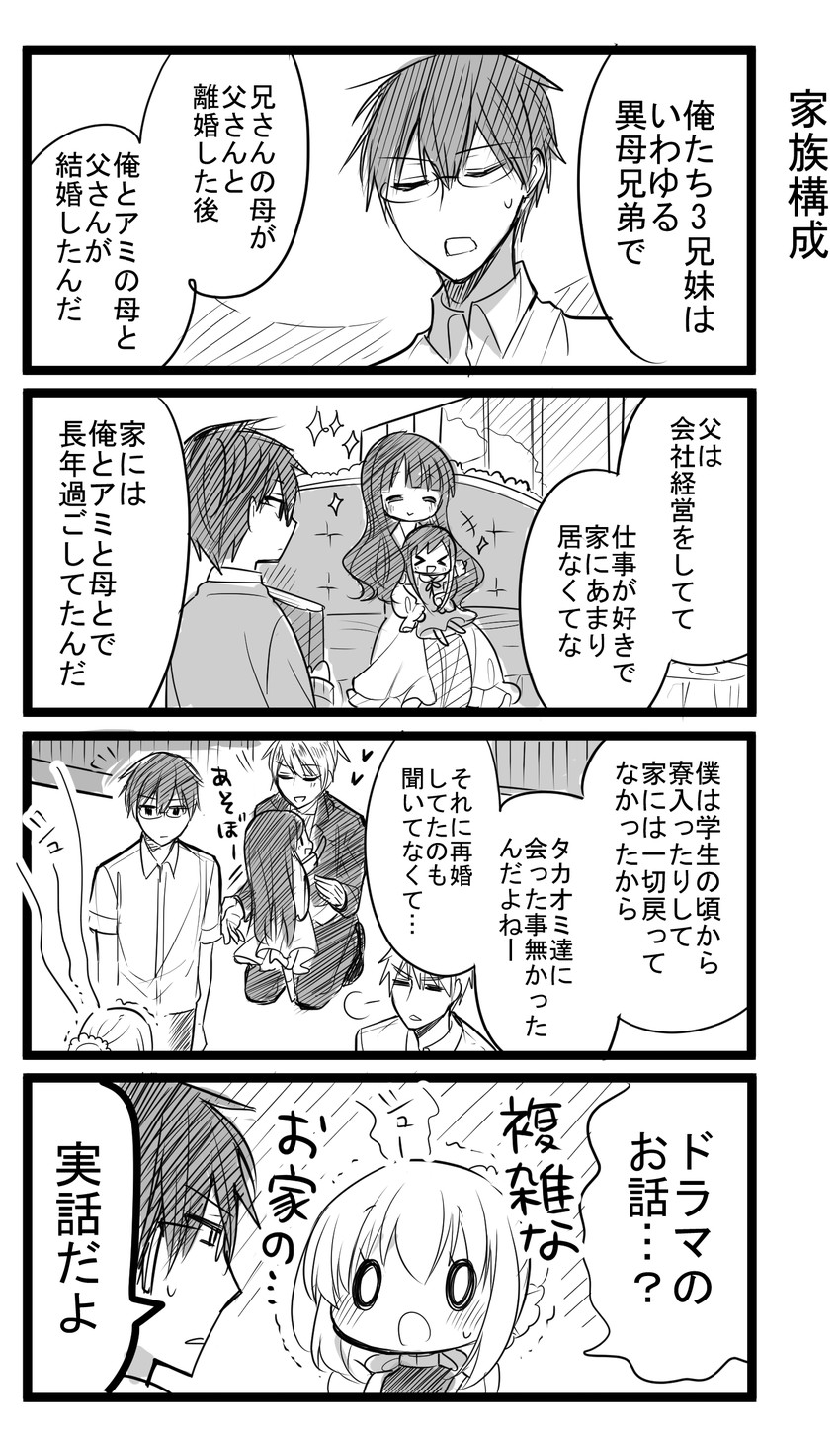kimijima sara, takaomi, akira, hirofumi, and ami (original and 1 more) drawn by ouhara_lolong