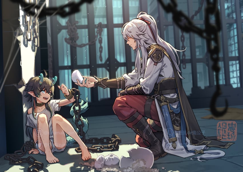 dan heng and jing yuan (honkai and 1 more) drawn by kyouran_de_onikoushi