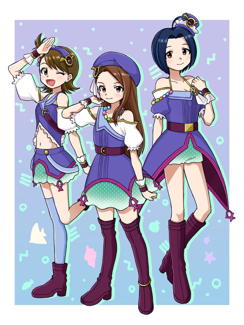 minase iori, miura azusa, and futami ami (idolmaster and 1 more) drawn by naruse_ill