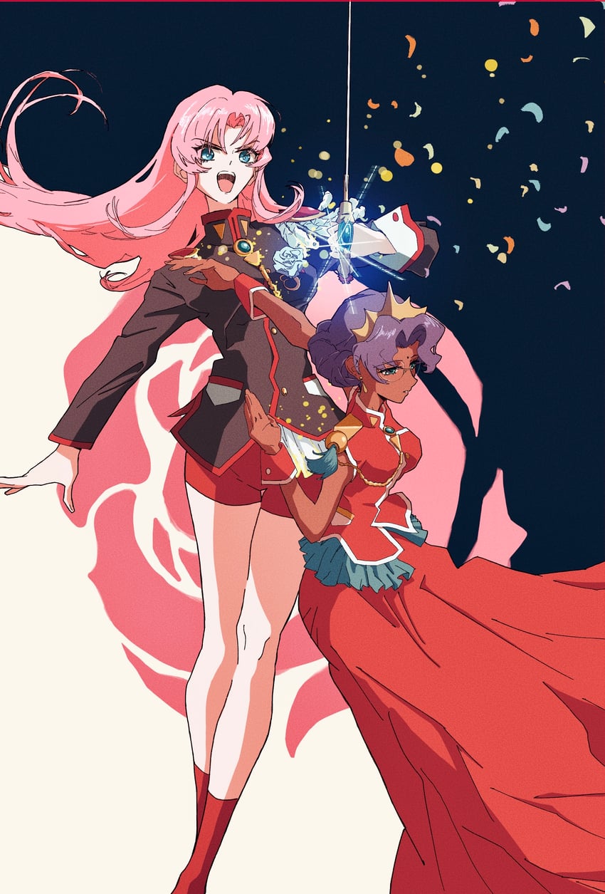tenjou utena and himemiya anthy (shoujo kakumei utena) drawn by bloom_into_me15