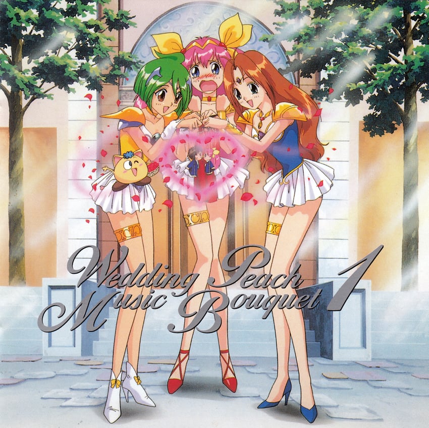 hanasaki momoko, tanima yuri, tamano hinagiku, and jama-p (ai tenshi densetsu wedding peach) drawn by ichiishi_sayuri