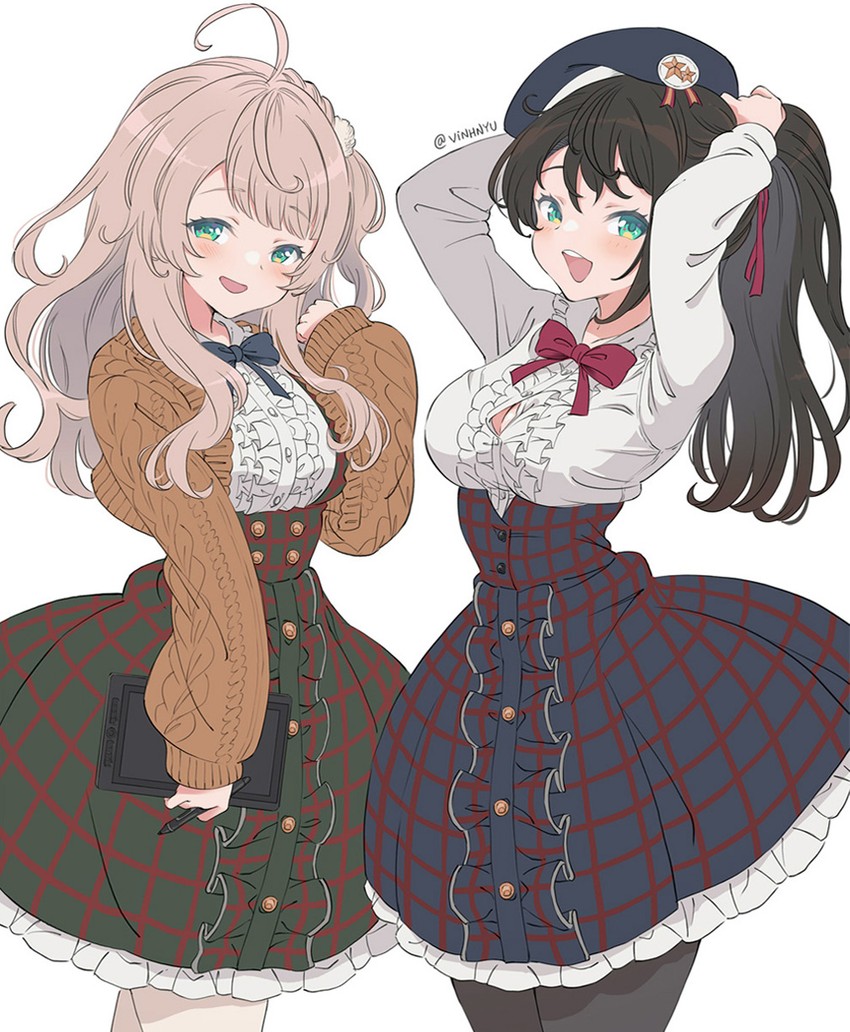 oozora subaru and shigure ui (hololive and 1 more) drawn by vinhnyu
