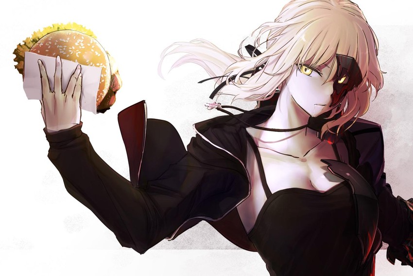 artoria pendragon and saber alter (fate and 1 more) drawn by i-pan