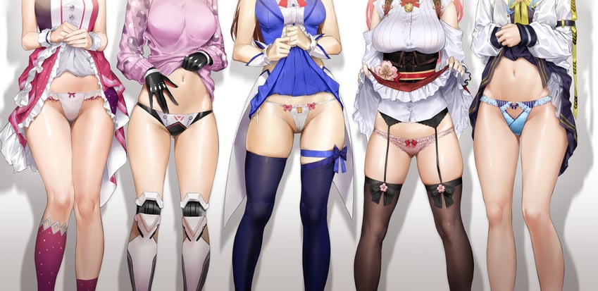 hoshimachi suisei, sakura miko, tokino sora, roboco-san, and azki (hololive) drawn by kuroi_suna