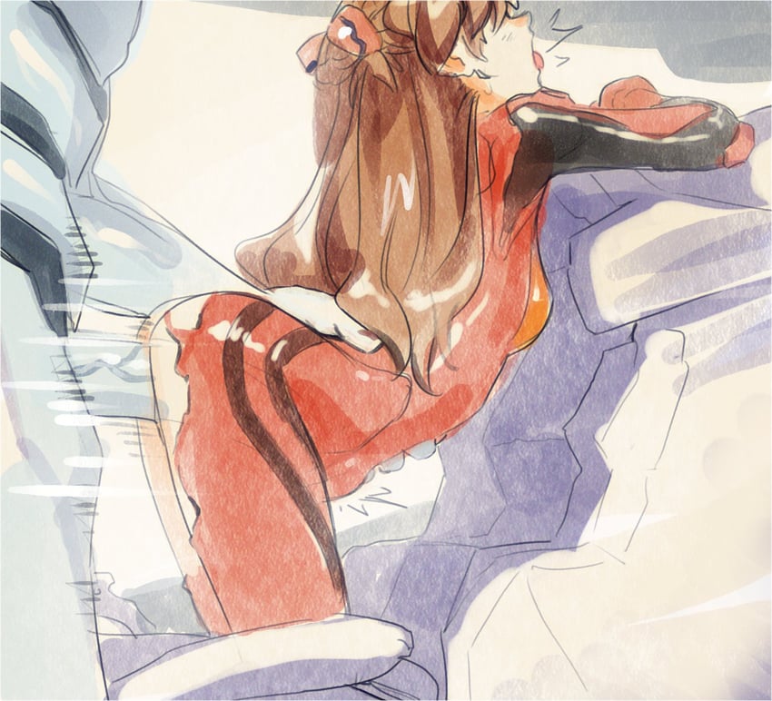 souryuu asuka langley and mass production eva (neon genesis evangelion and 1 more) drawn by butterchalk