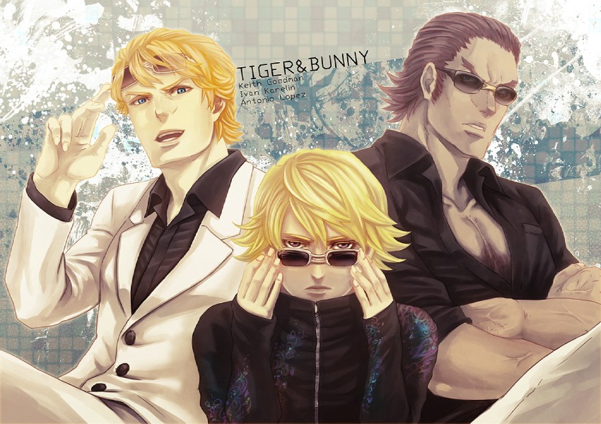 ivan karelin, keith goodman, and antonio lopez (tiger & bunny) drawn by iduhara