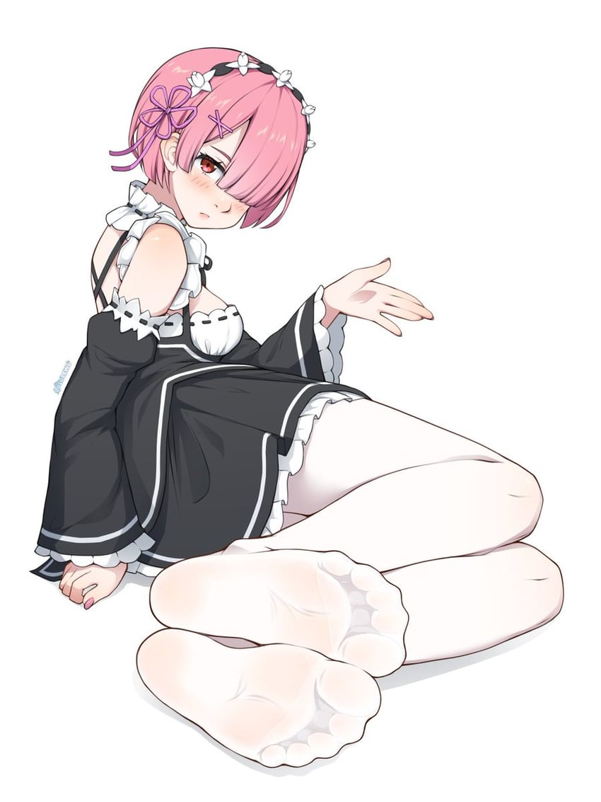 ram (re:zero kara hajimeru isekai seikatsu) drawn by lululewd