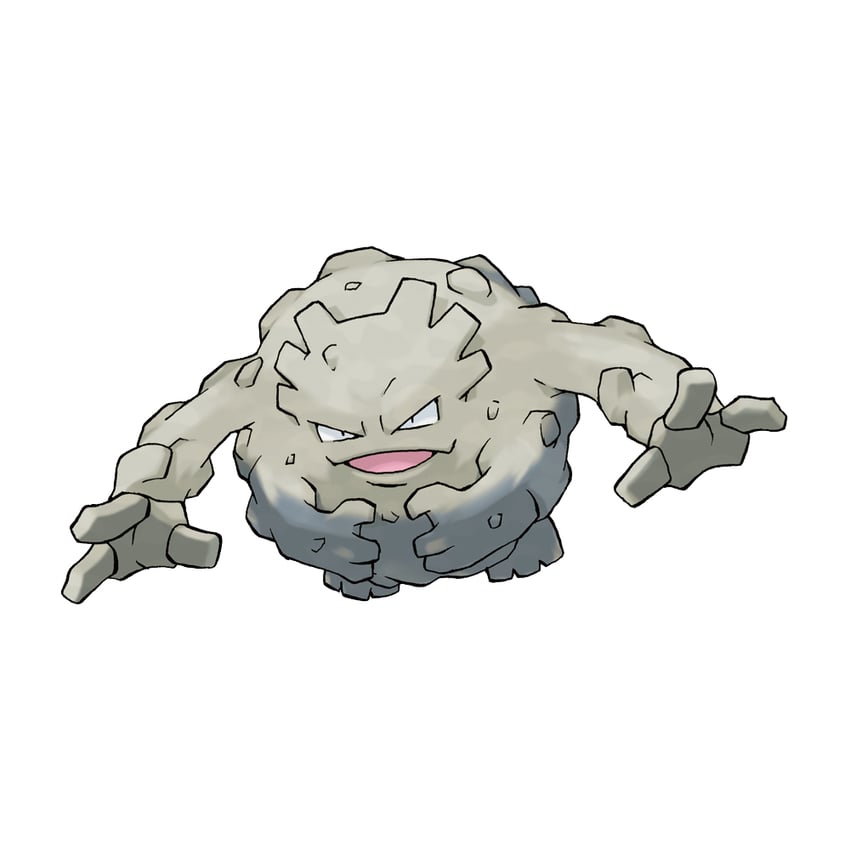 graveler (pokemon and 1 more) drawn by sugimori_ken