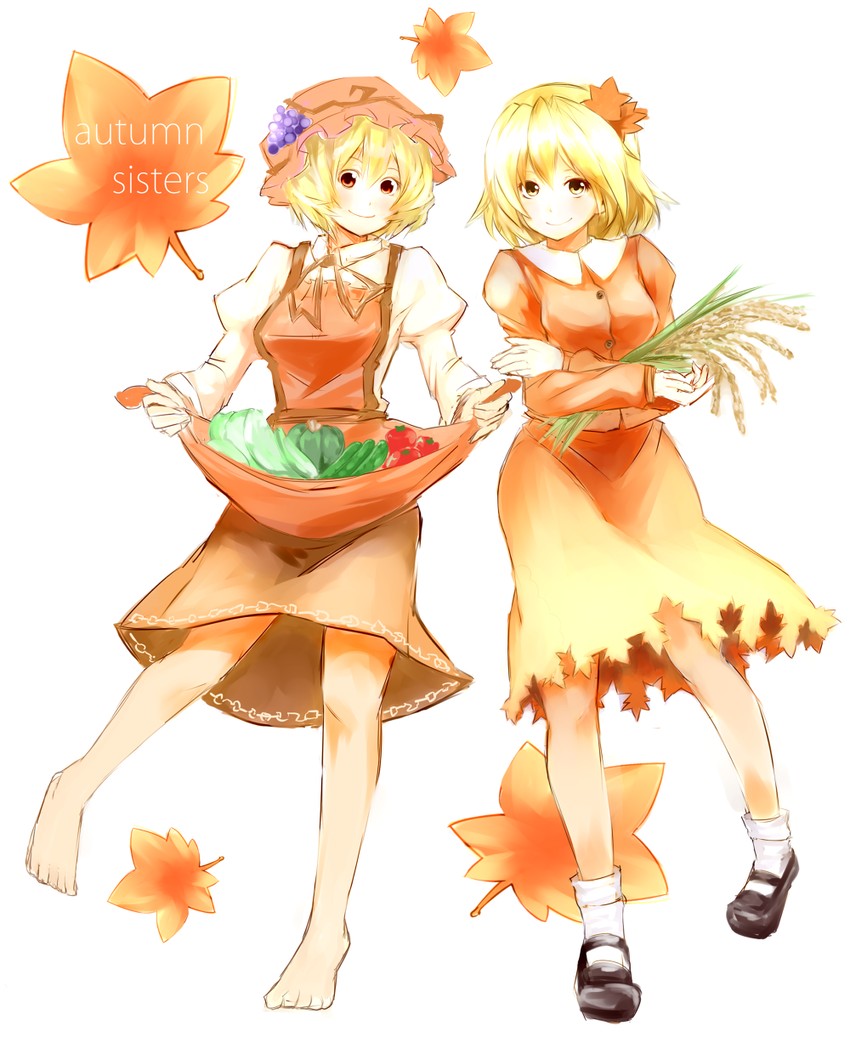 aki minoriko and aki shizuha (touhou) drawn by taniyamakisyou