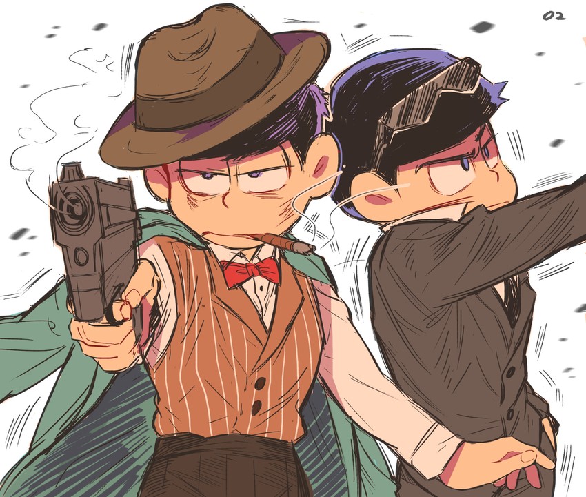 matsuno karamatsu and matsuno ichimatsu (osomatsu and 1 more) drawn by o2_(o2mm)