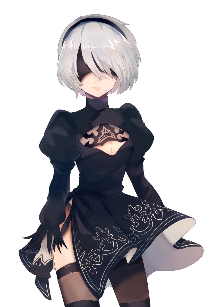 2b (nier and 1 more) drawn by momiji_shiori