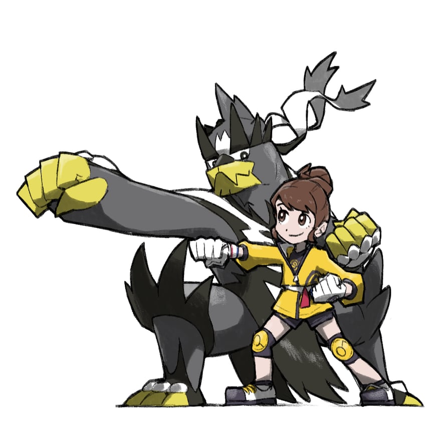 gloria and urshifu (pokemon and 1 more) drawn by blacknirrow