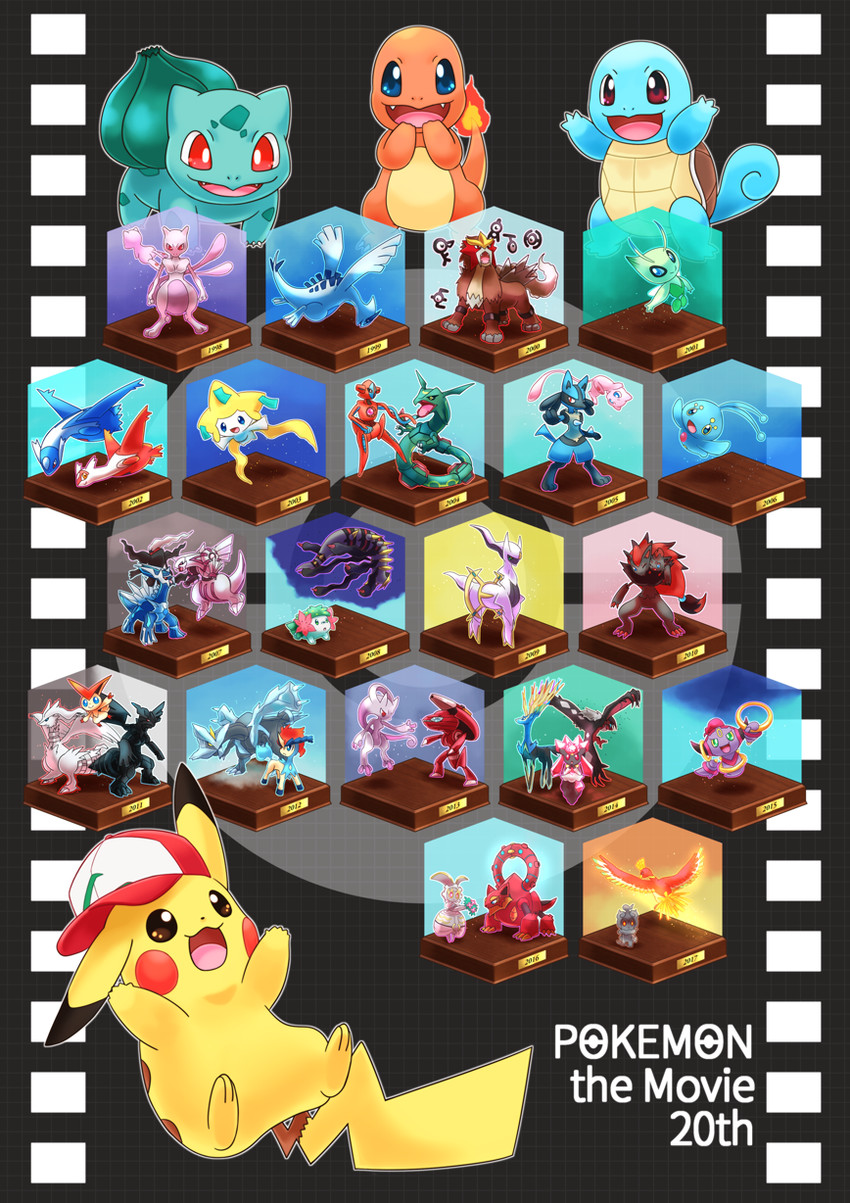 pikachu, lucario, bulbasaur, squirtle, charmander, and 40 more (pokemon and 24 more) drawn by lai_(pixiv1814979)