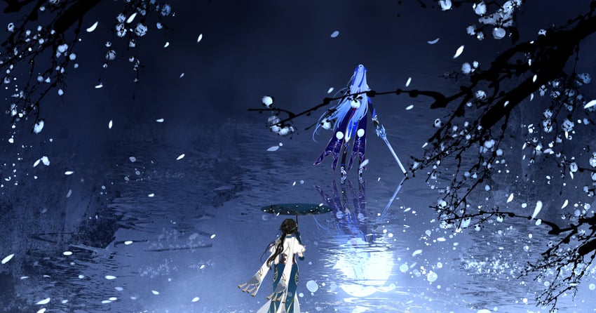 ruan mei and jingliu (honkai and 1 more) drawn by mylittleturtledove