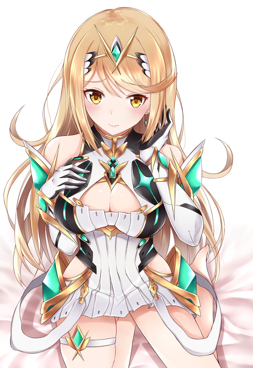 mythra (xenoblade chronicles and 1 more) drawn by take_(s-wab)