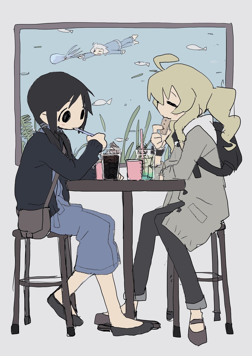 chito and yuuri (shoujo shuumatsu ryokou) drawn by wa_ikun