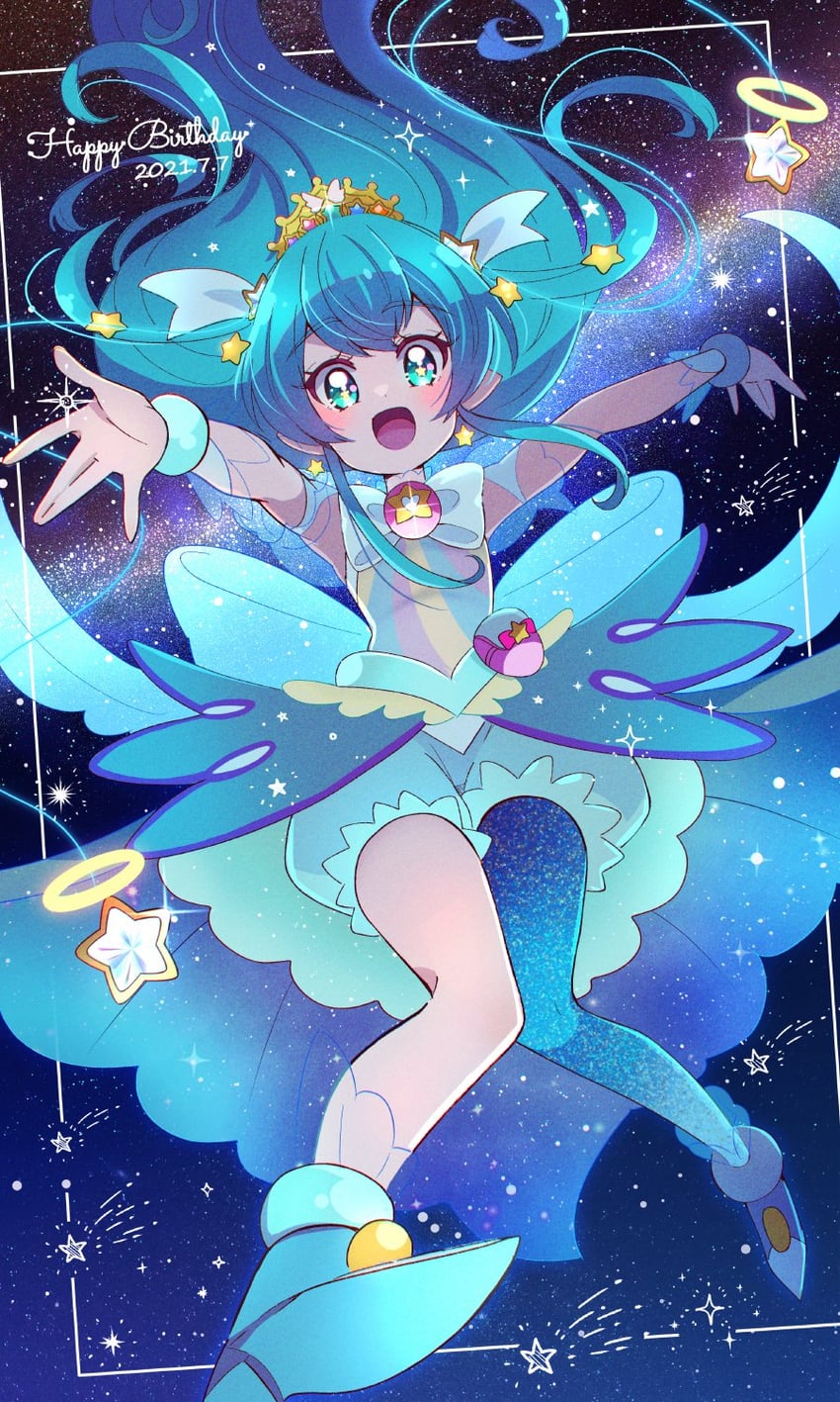 hagoromo lala and cure milky (precure and 1 more) drawn by juugoya_neko