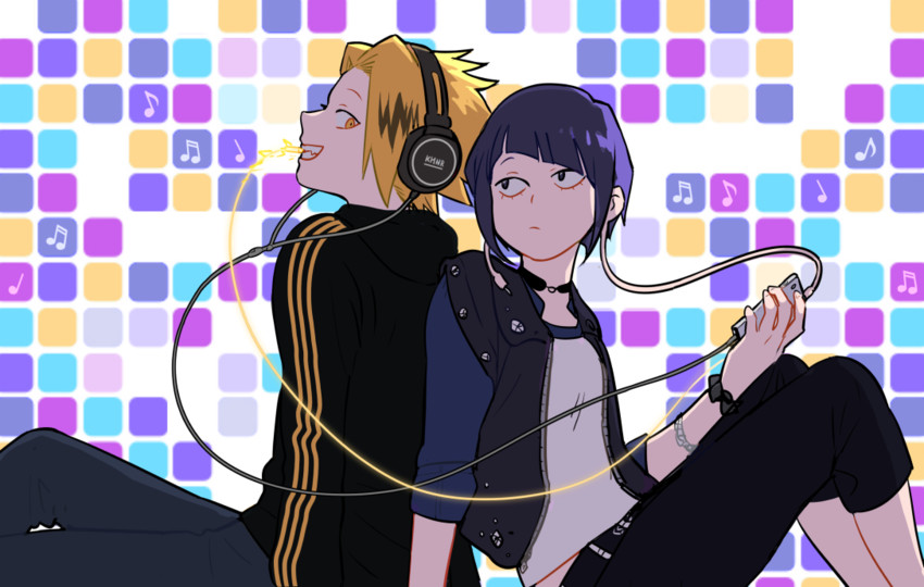 jiro kyoka and kaminari denki (boku no hero academia) drawn by imjayu