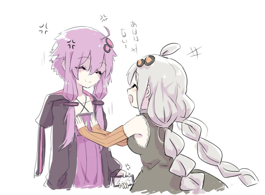 yuzuki yukari and kizuna akari (vocaloid and 1 more) drawn by nejikyuu